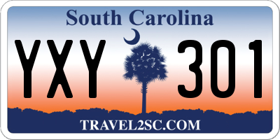 SC license plate YXY301