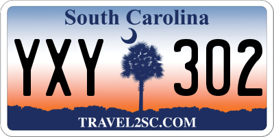 SC license plate YXY302