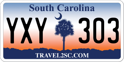 SC license plate YXY303