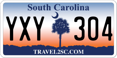 SC license plate YXY304