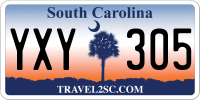 SC license plate YXY305