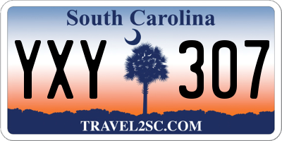 SC license plate YXY307