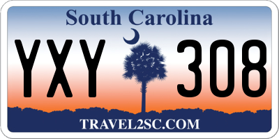 SC license plate YXY308
