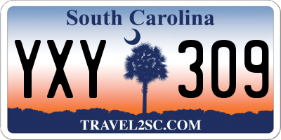 SC license plate YXY309
