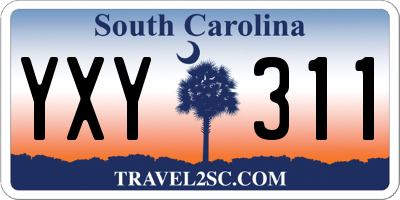 SC license plate YXY311