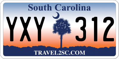 SC license plate YXY312