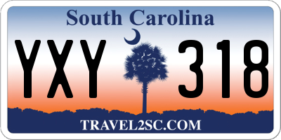 SC license plate YXY318