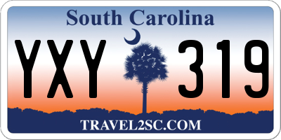 SC license plate YXY319
