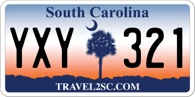 SC license plate YXY321