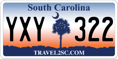 SC license plate YXY322