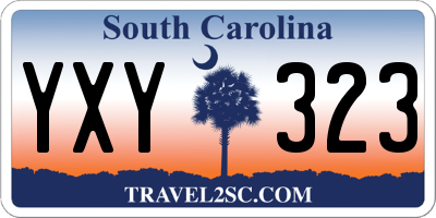 SC license plate YXY323