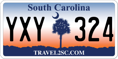 SC license plate YXY324