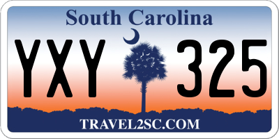 SC license plate YXY325