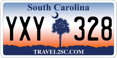 SC license plate YXY328