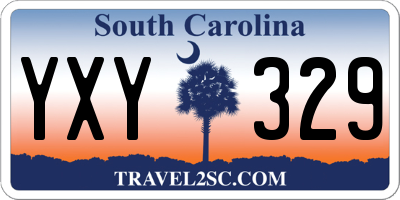 SC license plate YXY329