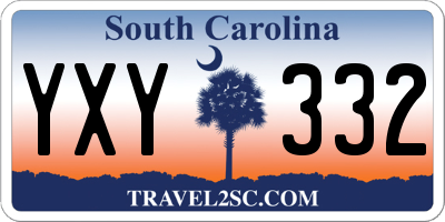SC license plate YXY332