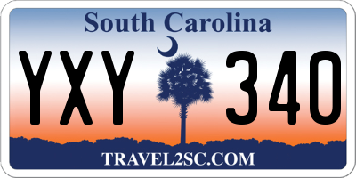 SC license plate YXY340