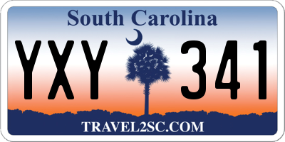 SC license plate YXY341