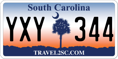 SC license plate YXY344