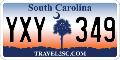 SC license plate YXY349