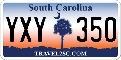SC license plate YXY350