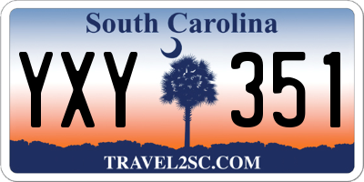 SC license plate YXY351
