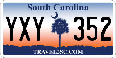 SC license plate YXY352