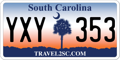 SC license plate YXY353