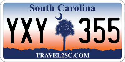 SC license plate YXY355