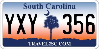 SC license plate YXY356