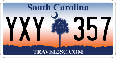 SC license plate YXY357