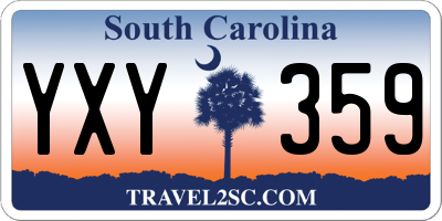 SC license plate YXY359
