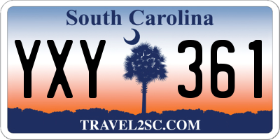 SC license plate YXY361