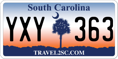 SC license plate YXY363