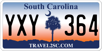 SC license plate YXY364