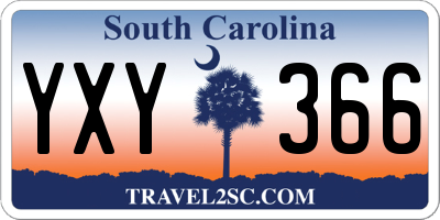 SC license plate YXY366