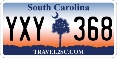 SC license plate YXY368