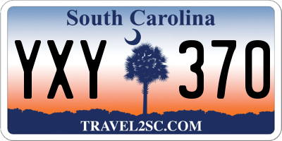 SC license plate YXY370