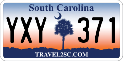 SC license plate YXY371