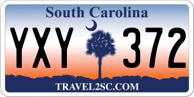 SC license plate YXY372