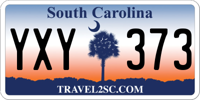 SC license plate YXY373