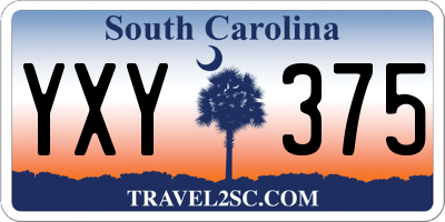 SC license plate YXY375