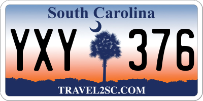 SC license plate YXY376