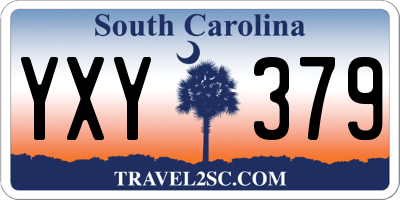 SC license plate YXY379