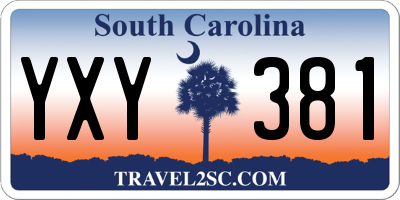 SC license plate YXY381