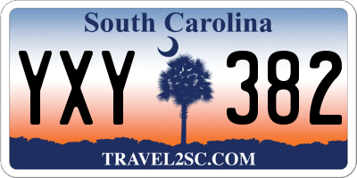 SC license plate YXY382