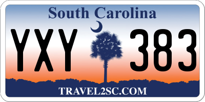 SC license plate YXY383