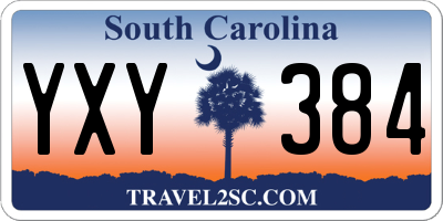 SC license plate YXY384