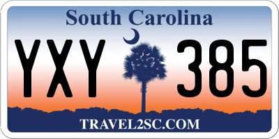 SC license plate YXY385