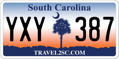SC license plate YXY387